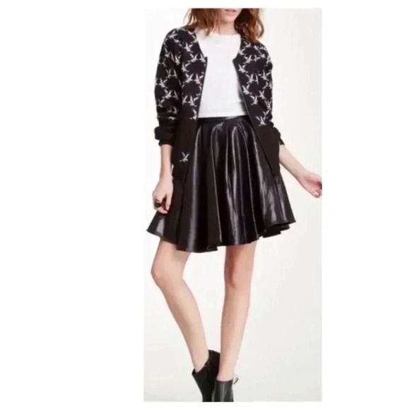ELEVEN PARIS Faux Leather Circle Skirt Size 36 (S) - Picture 2 of 9